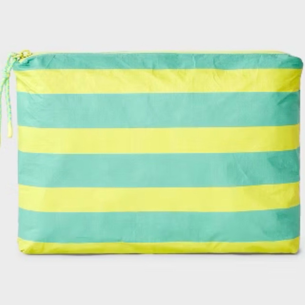 JoyLab Green and Yellow Striped Clutch